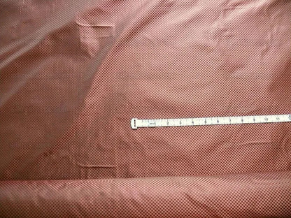 High End 100% Silk Mini Check  "zinnia" Red Brown Heavy! MSRP USD275/Y
