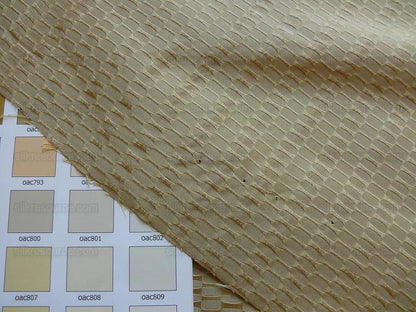 100% Silk Jacquard Oval Lozenge "wheat" Gold