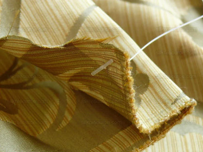 100% Silk Damask Peony River - Palm Green