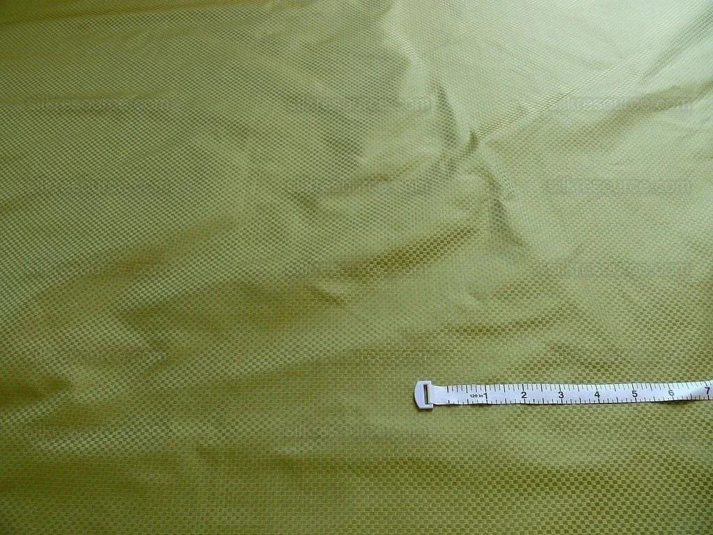 High End 100% Silk Mini Check "thyme" Green Gold Heavy! MSRP USD275/Y