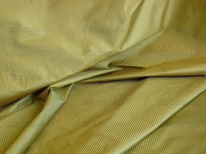 High End 100% Silk Mini Check "thyme" Green Gold Heavy! MSRP USD275/Y