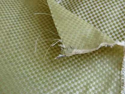 High End 100% Silk Mini Check "arcadia" Green Heavy! MSRP USD275/Y