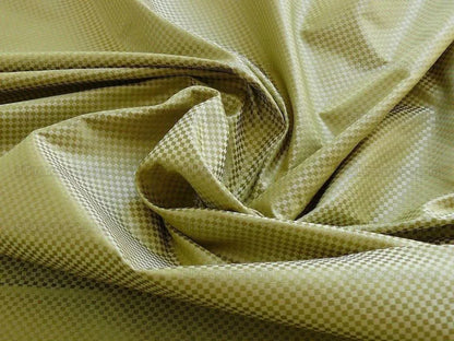 High End 100% Silk Mini Check "arcadia" Green Heavy! MSRP USD275/Y