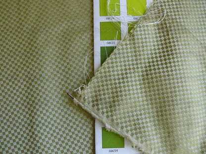 High End 100% Silk Mini Check "arcadia" Green Heavy! MSRP USD275/Y