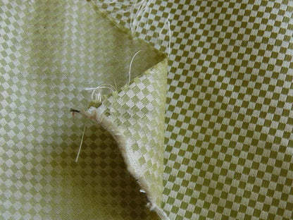 High End 100% Silk Mini Check "arcadia" Green Heavy! MSRP USD275/Y