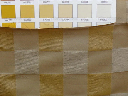 By yard 100% Silk Jacquard checkerboard Square “taupe” Tan Gold