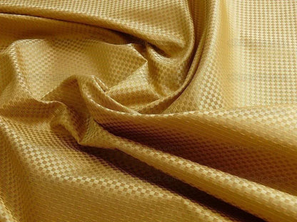 High End 100% Silk Mini Check "amber" Gold Heavy! MSRP USD275/Y