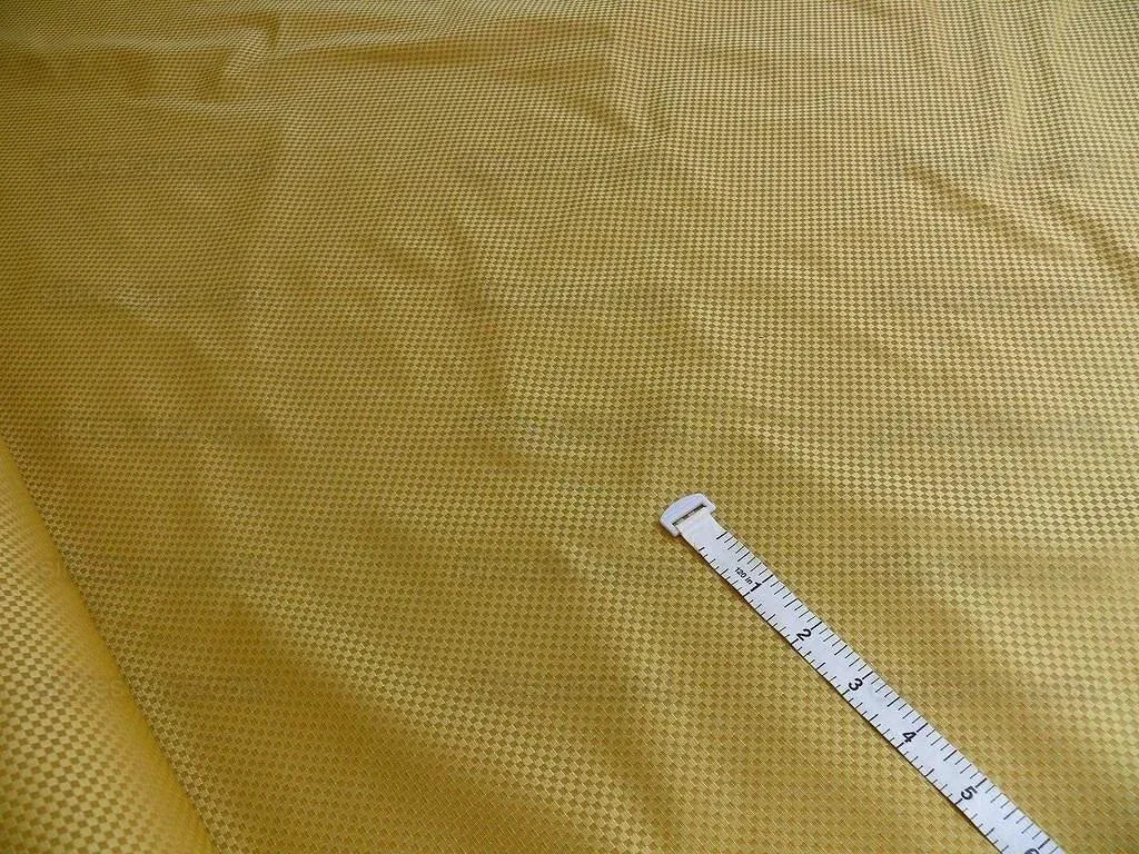 High End 100% Silk Mini Check "amber" Gold Heavy! MSRP USD275/Y