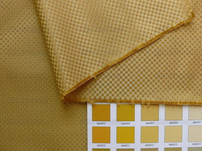 High End 100% Silk Mini Check "amber" Gold Heavy! MSRP USD275/Y