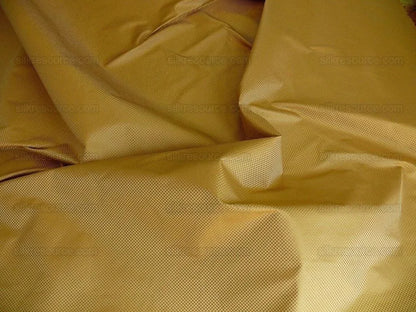 High End 100% Silk Mini Check "amber" Gold Heavy! MSRP USD275/Y