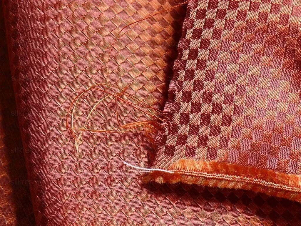 High End 100% Silk Mini Check "monarch" Red Heavy! MSRP USD275/Y