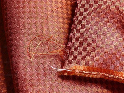 High End 100% Silk Mini Check "monarch" Red Heavy! MSRP USD275/Y