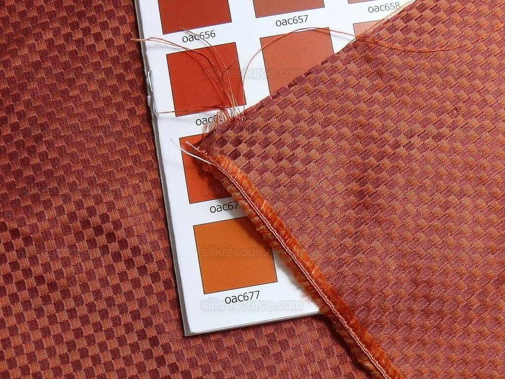 High End 100% Silk Mini Check "monarch" Red Heavy! MSRP USD275/Y