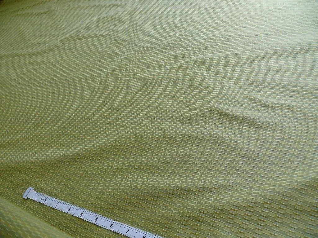 100% Silk Jacquard Oval Lozenge "marjoram" Green