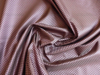 High End 100% Silk Mini Check "plum" Purple Heavy! MSRP USD275/Y