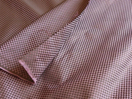 High End 100% Silk Mini Check "plum" Purple Heavy! MSRP USD275/Y