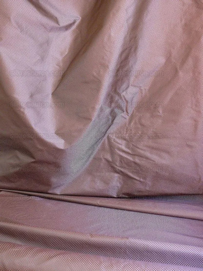 High End 100% Silk Mini Check "plum" Purple Heavy! MSRP USD275/Y