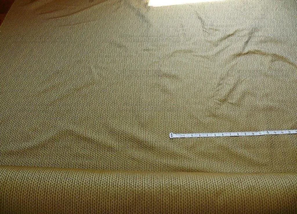 By Yard 100% Silk Jacquard Modern Square "chestnut" Raffia Metallic Brown Gold Copper