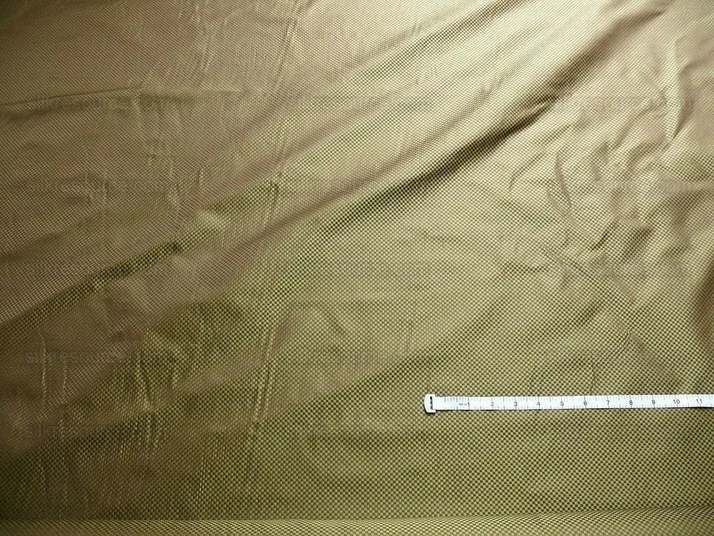 High End 100% Silk Mini Check "stem" Green Bronze Brown Heavy! MSRP USD275/Y