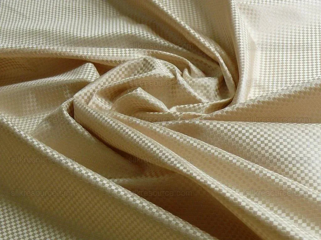 High End 100% Silk Mini Check "salt" Bright White Heavy! MSRP USD275/Y