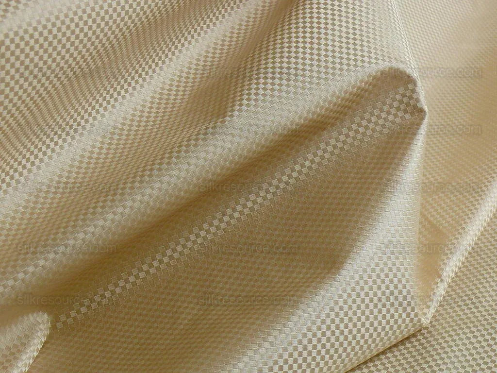High End 100% Silk Mini Check "salt" Bright White Heavy! MSRP USD275/Y