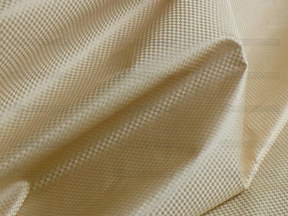 High End 100% Silk Mini Check "salt" Bright White Heavy! MSRP USD275/Y
