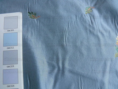 100% Silk Taffeta Tissue Pick Peach Blossom "cloud" Blue