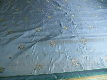 100% Silk Taffeta Tissue Pick Peach Blossom "cloud" Blue