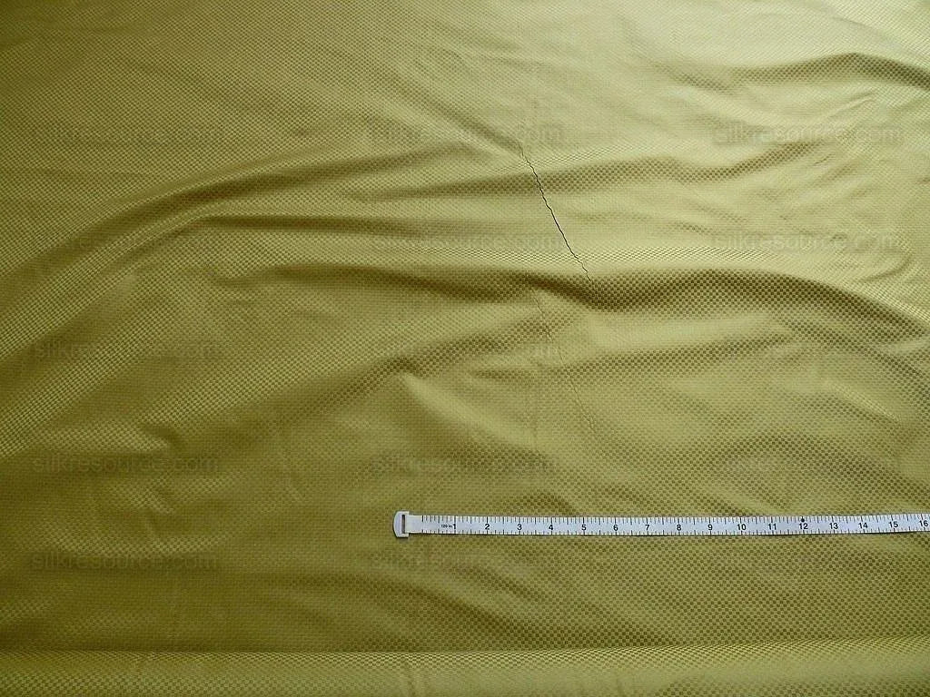 High End 100% Silk Mini Check "wheat" Gold Heavy! MSRP USD275/Y