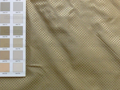 High End 100% Silk Mini Check "vinegar" Gold Heavy! MSRP USD275/Y
