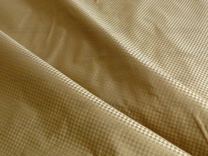 High End 100% Silk Mini Check "vinegar" Gold Heavy! MSRP USD275/Y