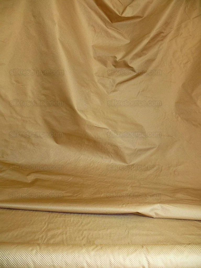 High End 100% Silk Mini Check "vinegar" Gold Heavy! MSRP USD275/Y