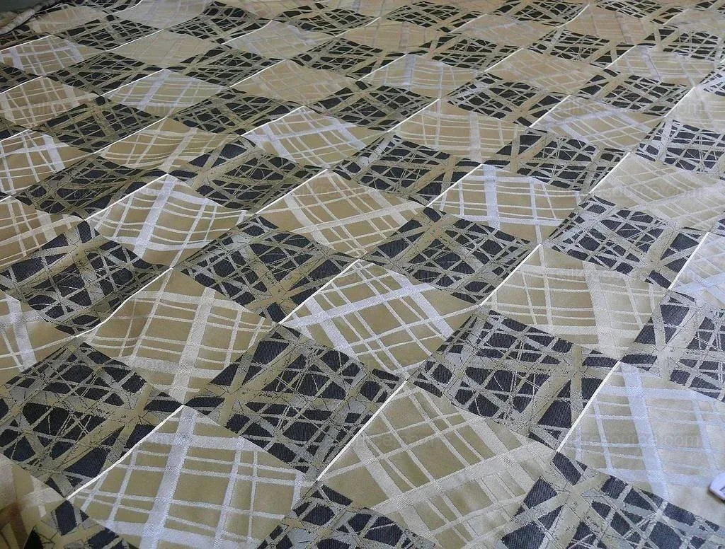 100% Silk Jacquard Mirror Square "slate" Grey Black Silver MSRP USD 230/y