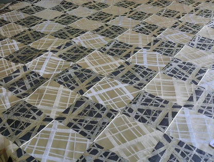 100% Silk Jacquard Mirror Square "slate" Grey Black Silver MSRP USD 230/y