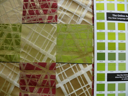 100% Silk Jacquard Mirror Square "fiesta" Gold Green Red MSRP USD 230/y