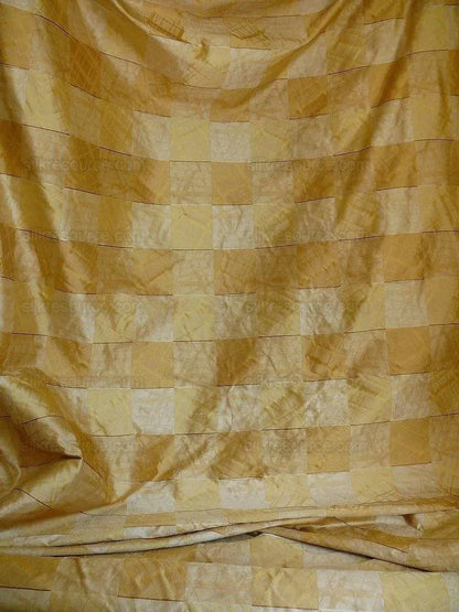100% Silk Jacquard Mirror Square "creme" Gold Cream MSRP USD 230/y