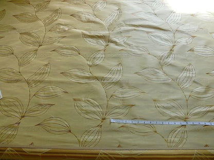 Beacon Hill 100% Silk Lampas Modern Vine "moonscape" Cream MSRP USD200+/y