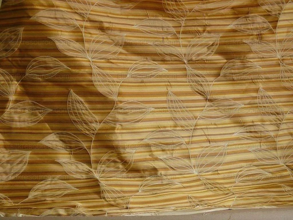 Beacon Hill 100% Silk Lampas Modern Vine "moonscape" Cream MSRP USD200+/y