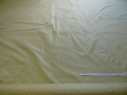 High End 100% Silk Mini Check "flax" Gold Heavy! MSRP USD275/Y