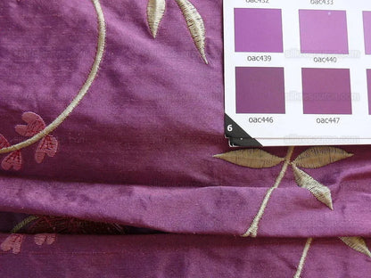 100%silk Embroidery Lavender Plum W Red Rose Tulip