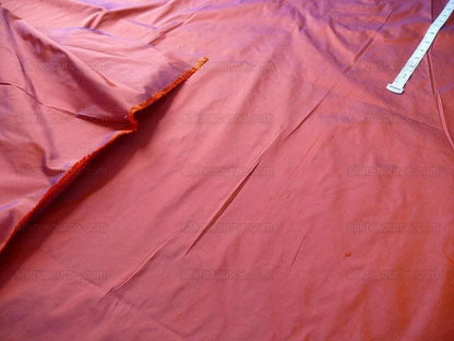 Donghia Silk Taffeta Red Pumpkin &amp; Blue Iridescent