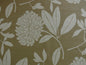 6.4YD Duralee Heyward Cotton Tropical Plants Soothing Beige Brown White