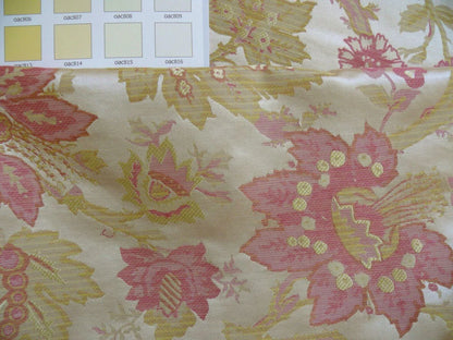 Hiend Exclusive Classic Silk Lampas Jacobean Flower Sparkling Pink+gold+cream (488a, 488b)