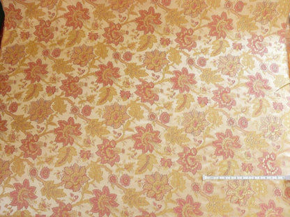 Hiend Exclusive Classic Silk Lampas Jacobean Flower Sparkling Pink+gold+cream (488a, 488b)