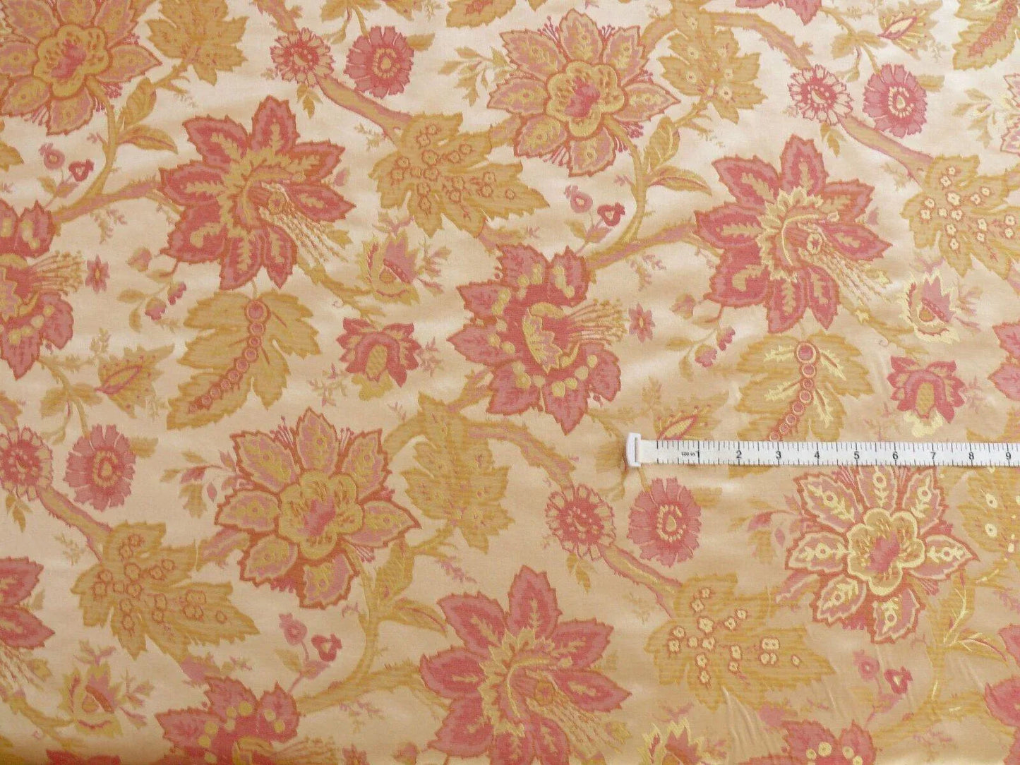 Hiend Exclusive Classic Silk Lampas Jacobean Flower Sparkling Pink+gold+cream (488a, 488b)
