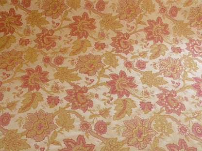 Hiend Exclusive Classic Silk Lampas Jacobean Flower Sparkling Pink+gold+cream (488a, 488b)