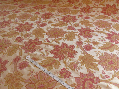Hiend Exclusive Classic Silk Lampas Jacobean Flower Sparkling Pink+gold+cream (488a, 488b)