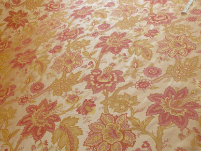 Hiend Exclusive Classic Silk Lampas Jacobean Flower Sparkling Pink+gold+cream (488a, 488b)