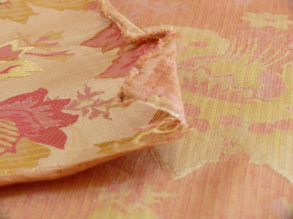 Hiend Exclusive Classic Silk Lampas Jacobean Flower Sparkling Pink+gold+cream (488a, 488b)