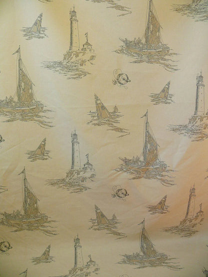by yard Summer Hill "mariner Toile" Linen Black Natural Nautical Toile Boats Ship MSRPUSD 248/y